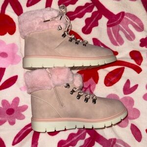Pink Fur-Lined Women's Boots